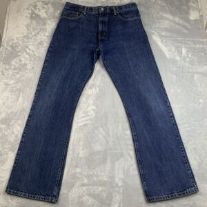 Levi's 517 Bootcut Mens Size 38x34 Jeans Blue Denim Dark Wash 100% Cotton